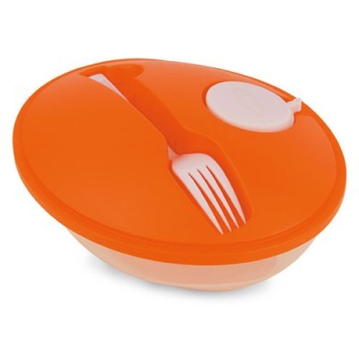 Ensaladera con tapa personalizada incluye tenedor y salsera